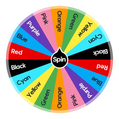 What Is Your Favourite Colour Spin The Wheel App
