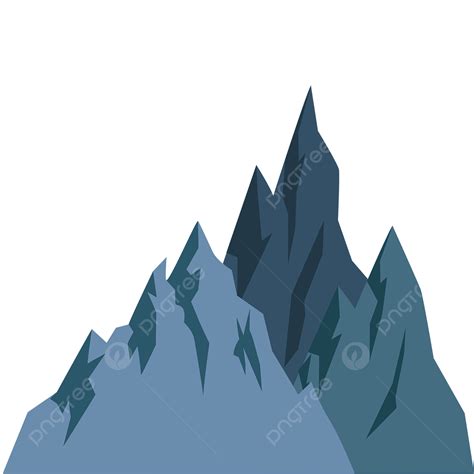Mountain Peak Vector Png Images High Peaks Transparent Blue Mountains
