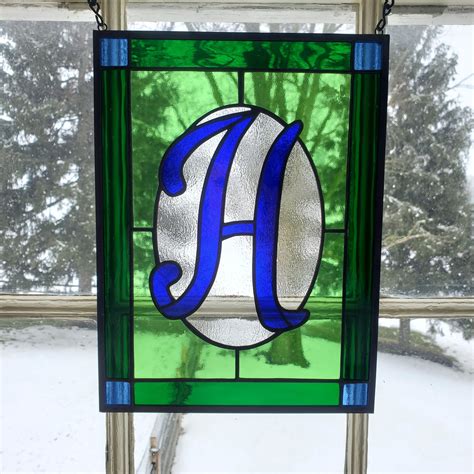 Custom Stained Glass Letter Etsy Canada Stained Glass Custom
