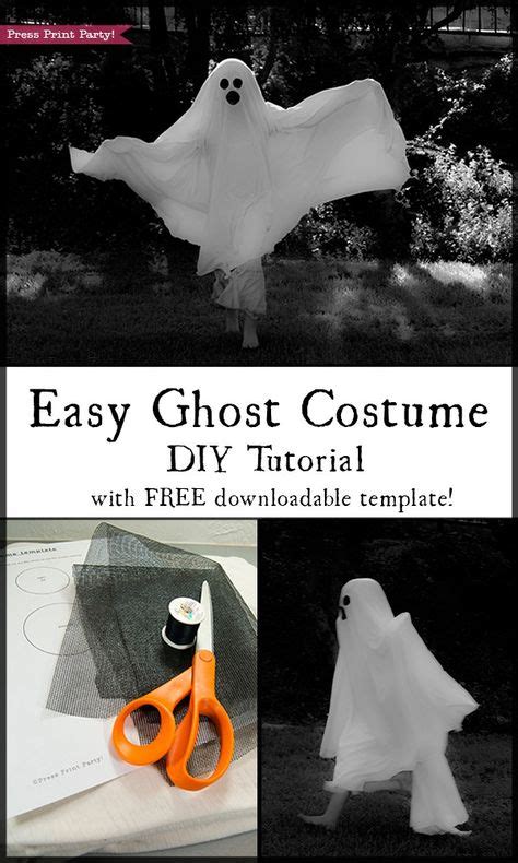 Halloween Ghost Costume Diy Bed Sheet Ghost Press Print Party