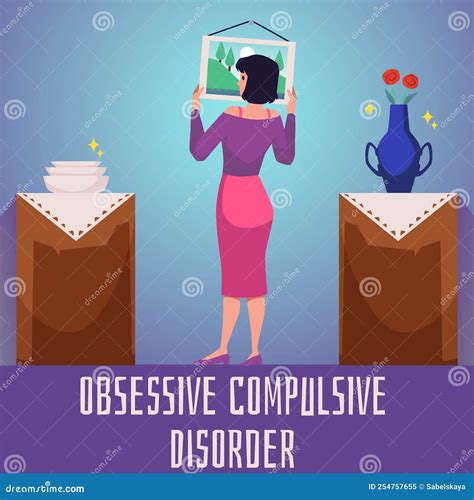 Perfectionism And Obsessive Compulsive Disorder Poster Flat Vector
