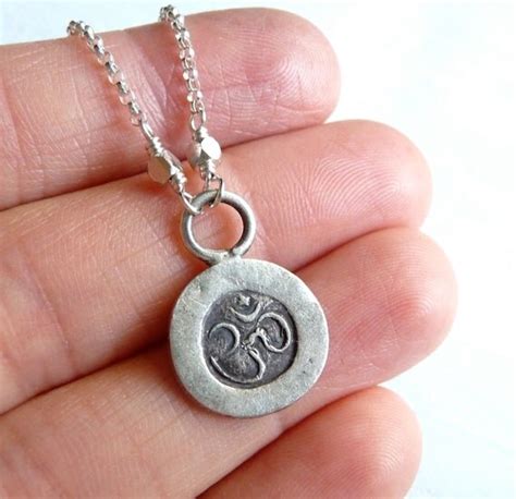 Om Necklace Ohm Necklace Yoga Jewelry Sterling Silver Yoga