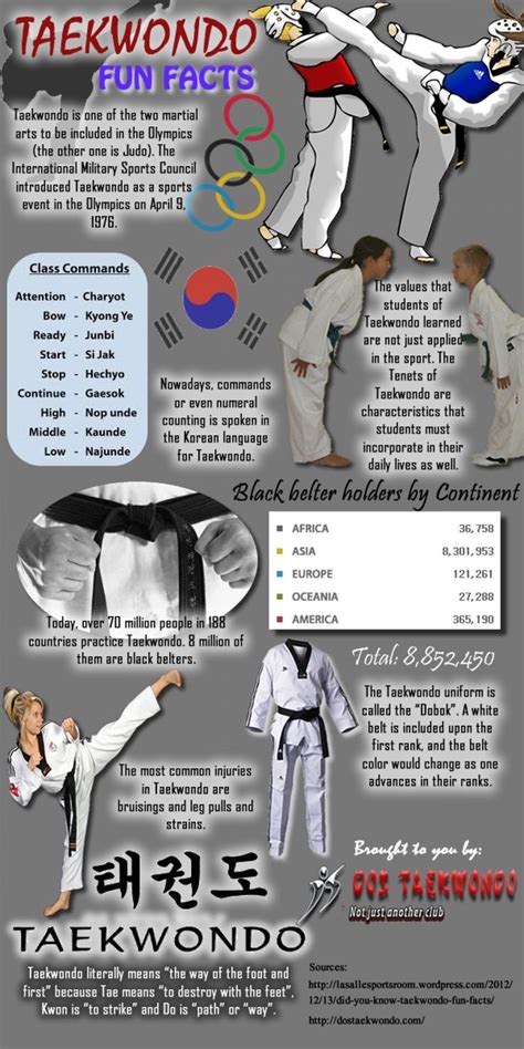 Taekwondo Fun Facts Taekwondo Taekwondo Forms Martial Arts Workout