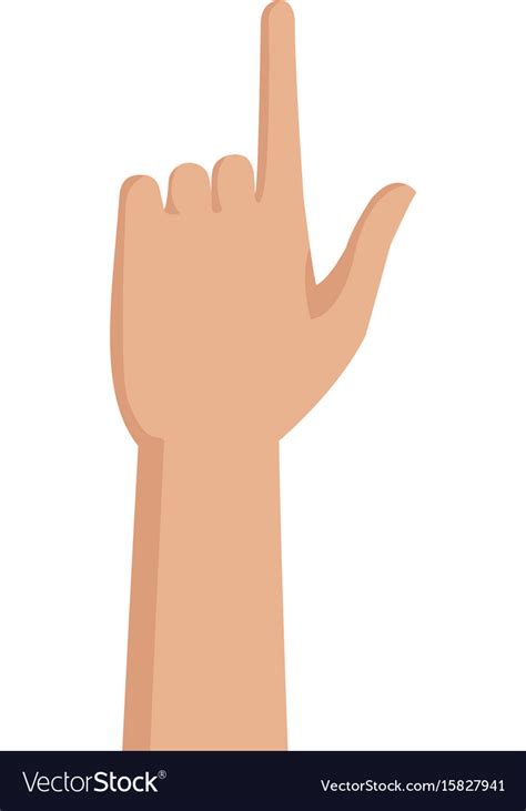 Hand Pointing Finger Up Index Gesture Icon Vector Image