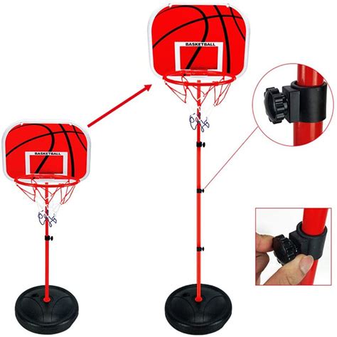 Adjustable 15m Mini Basketball Indoor Outdoor Play Net Hoop Set Sport