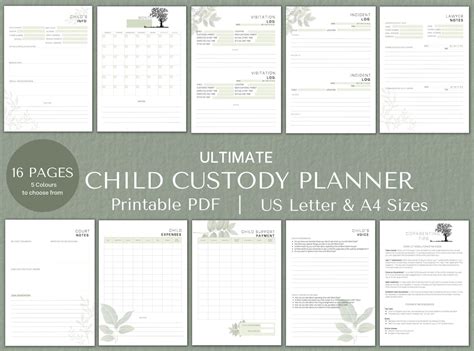 Custody Binder Custody Planner Child Custody Binder Etsy