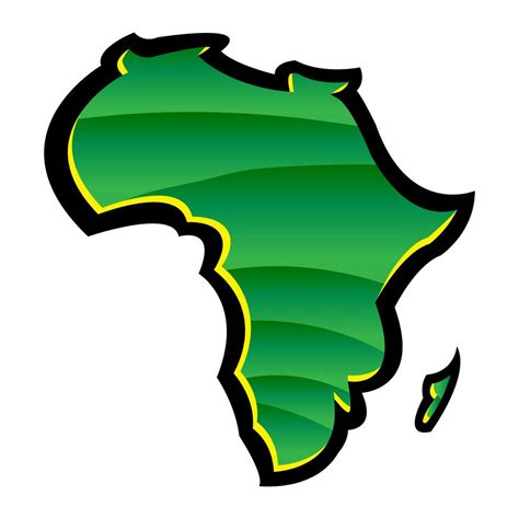 Detailed Map Of Africa Continent In Black Silhouette Vector Art At Vecteezy