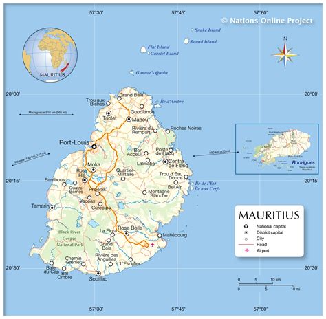 Map Of Mauritius Nations Online Project
