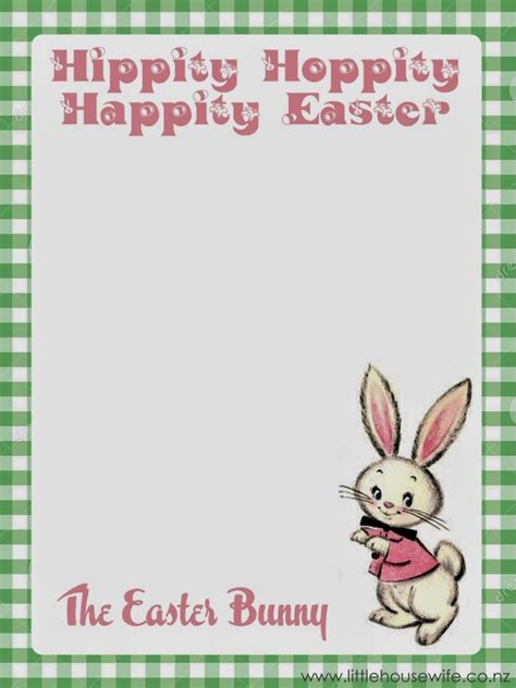 Easter crafts really are the most adorable of all seasonal crafts don't you think? Letter from the Easter Bunny | Easter bunny template ...