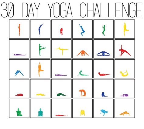 30 Day Challenge Bikram Yoga Challenge Chart By Aly Sharette Bikram