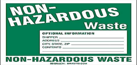 Free Printable Non Hazardous Waste Labels Printable Word Searches