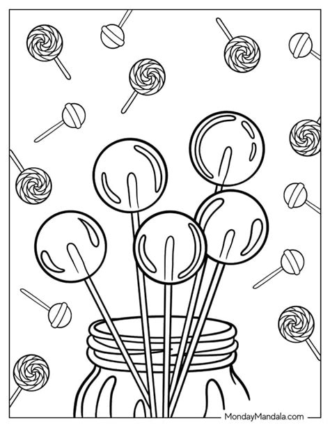 24 Candy Coloring Pages Free Pdf Printables