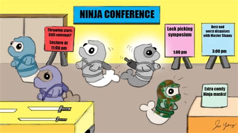 The Ninja Seals Arrive At Their First Ninja Conference More Here