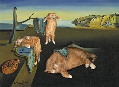 Salvador Dali The Persistence Of Cats Memory Иллюстрации кошек