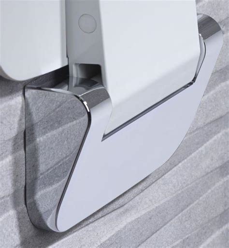 Roper Rhodes White And Chrome Thermoset Shower Seat 8020 Bathroom Trends