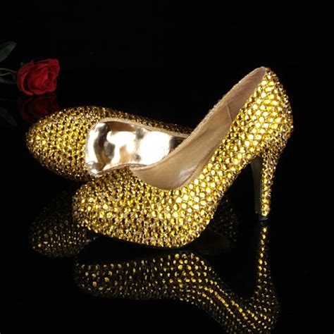 Bridesmaid Shoes Girls Formal Dress Shoes Gold Color Sexy Party Prom ...