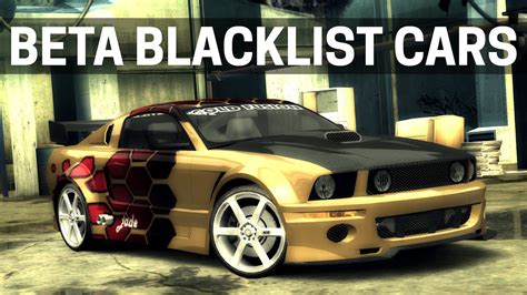 Nfs Most Wanted Beta Blacklist Cars Youtube