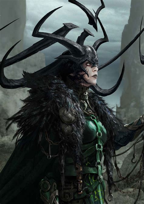 Artstation Hela Thor Ragnarok Aleksi Briclot Marvel Concept