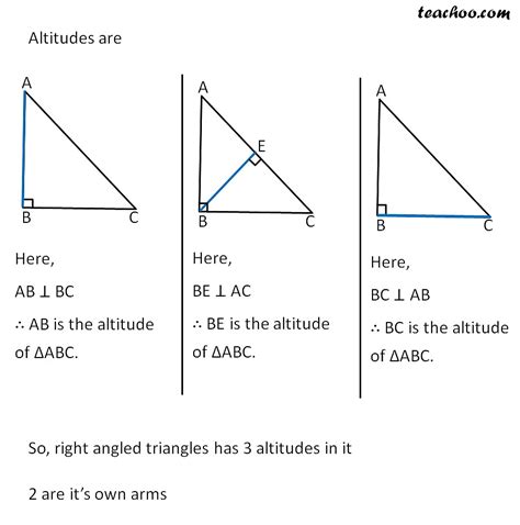 Altitude Of A Triangle Examples With Figures Teachoo