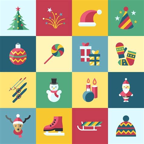 Premium Vector Digital Vector Christmas And New Year Holidays Icons