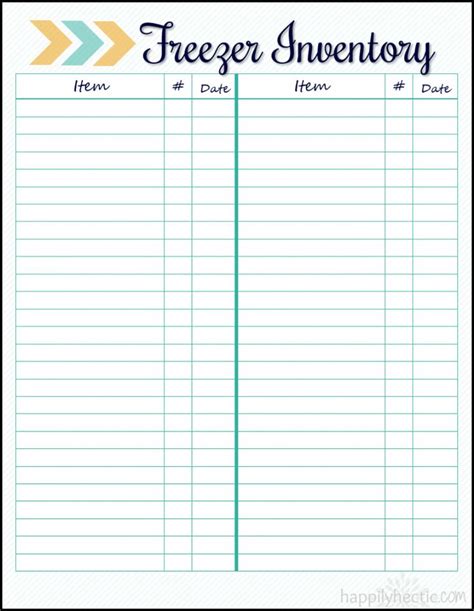 Best Kitchen Inventory List Template Doc Example In 2021 Freezer