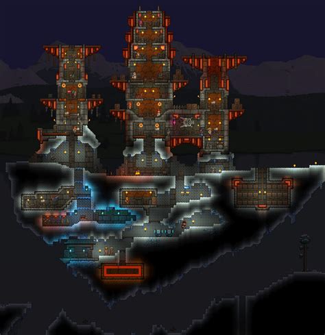 Steampunk Asian Floating Island Base Terraria