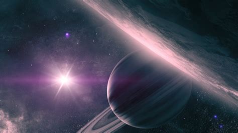 1920x1080 Planets Qauz Space Art Rings Saturn Coolwallpapersme