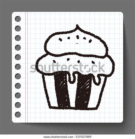 Cupcake Doodle Drawing Stock Vector Royalty Free 319507889 Shutterstock