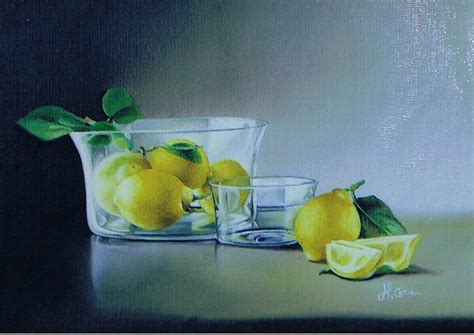 Still Life With Lemons Oil Painting 30x40 Cm 2006 Lemons Still Life Oil Painting Oils