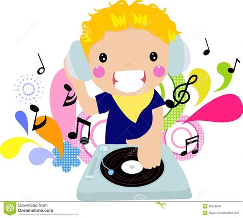 DJ boy stock vector. Illustration of graphics, emotion - 18542048