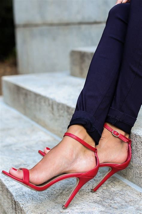 At My Best Red Ankle Strap Heels Heels Red Sandals Heels Ankle