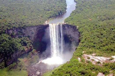 Kaieteur Falls Is A High Volume Waterfall On The Potaro River In