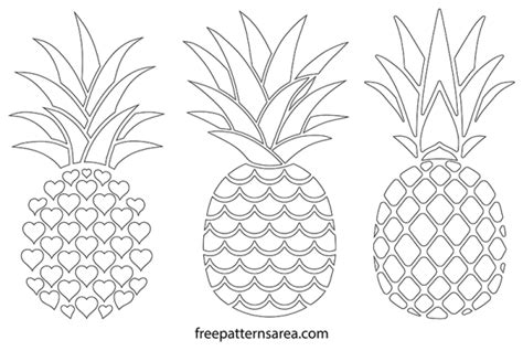 Printable Free Pineapple Silhouette Vectors FreePatternsArea