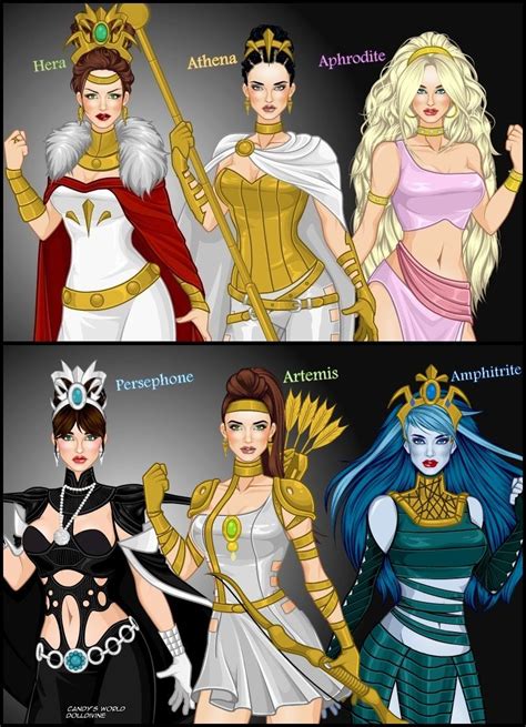The Olympian Greek Queens And Princesses Greek Mythology Art Greek Mythology Gods Greek And