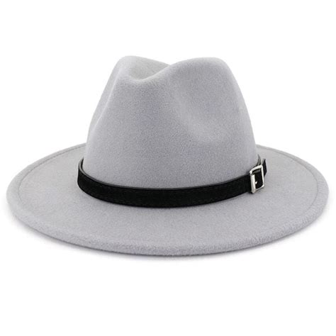 Classic Light Grey Fedora Hat For Men Classy Men Collection