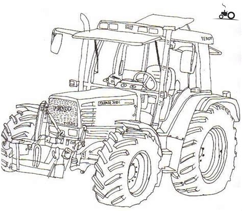 Kleurplaat Tractor Fendt Saira Bush