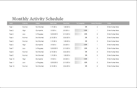 4 Ms Word And Excel Customizable Schedule Templates Word And Excel Templates