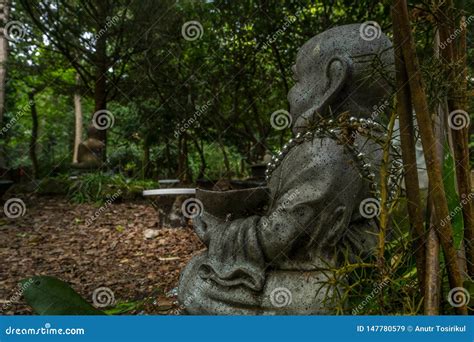 Chinese Buddha Statue Located In A Forest Park Stock Image Image Of