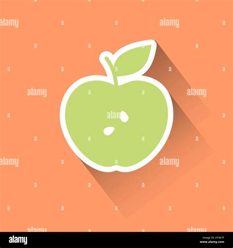 Apple Flat Icon Stock Vector Image And Art Alamy