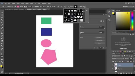 how to use the shape tool in photoshop cc youtube