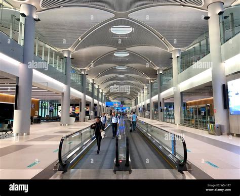 Interior View Of The Istanbul New Airport New Istanbul Airport Is The