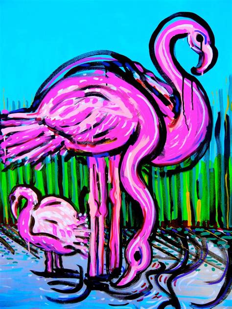 Pink Flamingo Painting By Pamela Johnson Saatchi Art