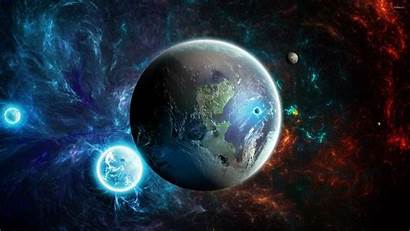 Planets Space Colorful Nebula Glowing Wallpapers Planet