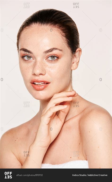 Gorgeous Female Demonstrating Natural Beauty Stock Photo Offset