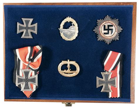 Cased Grouping Of Nazikriegsmarine Medals And Badges Attribute Rock Island Auction