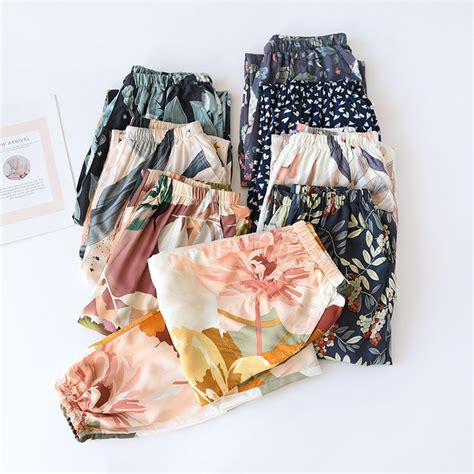 Womens Home Pants Floral Printed Lounge Wear Super Soft Viscose