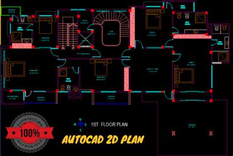 Draw 2d Drawing And Architectural Plans In Autocad By Kajolboni Fiverr