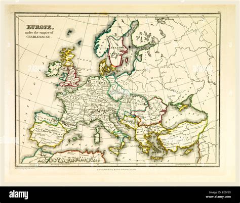 Carte Deurope 1830 19e Siècle Gravure Photo Stock Alamy