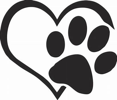 Paw Heart Decals Decal Tattoo Cat Silhouette