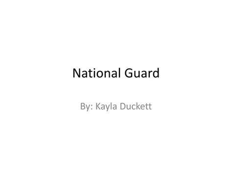 Ppt National Guard Powerpoint Presentation Free Download Id8901700